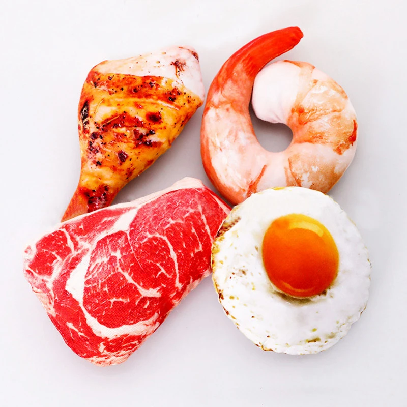 Juguetes Divertidos para perros, baqueta de simulación de carne para cachorros, juguetes para masticar, juguetes chirriantes para mascotas pequeñas y medianas, Pug, gatos, suministros para mascotas - imagen 2