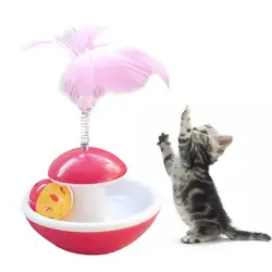 Juguete para gatos - varita con plumas y campana interactiva, seguro