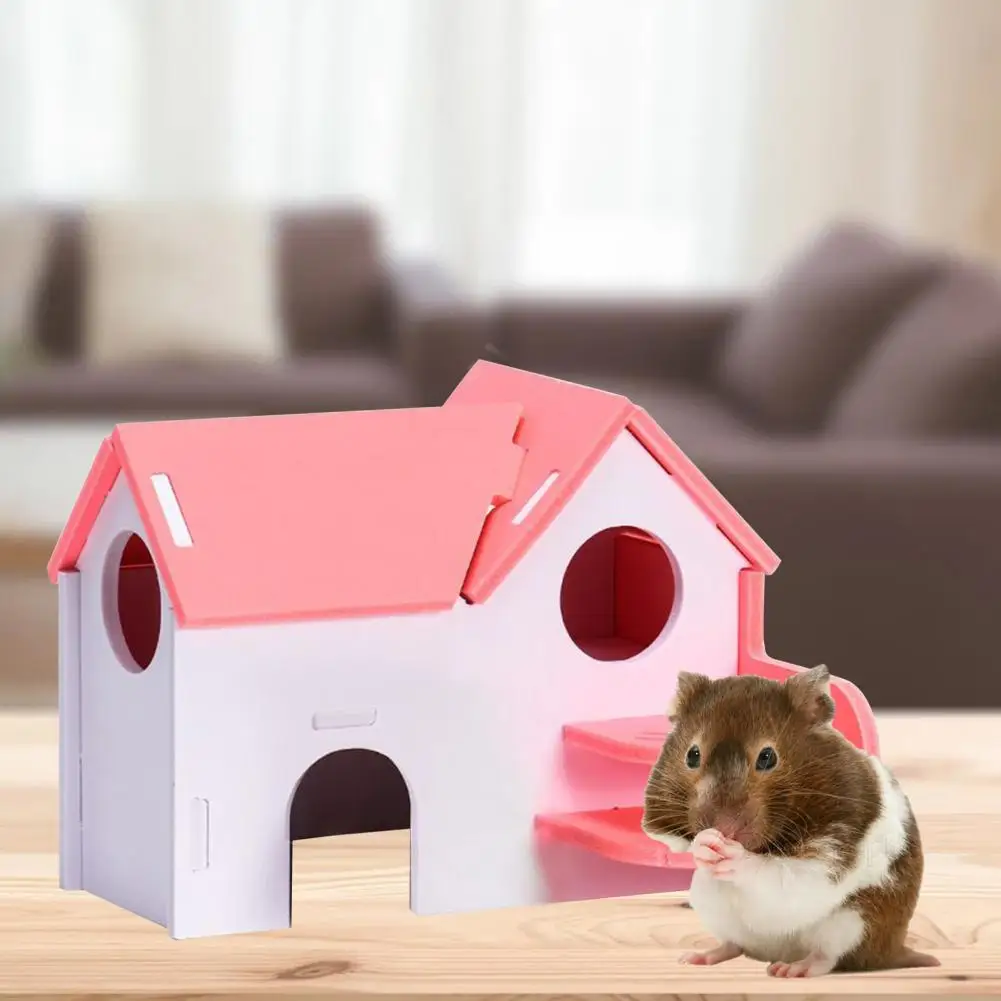 Casa para mascotas pequeñas, bricolaje, erizo, Hamster, Villa, cabaña de estar, Hamster, Villa decorativa - imagen 4