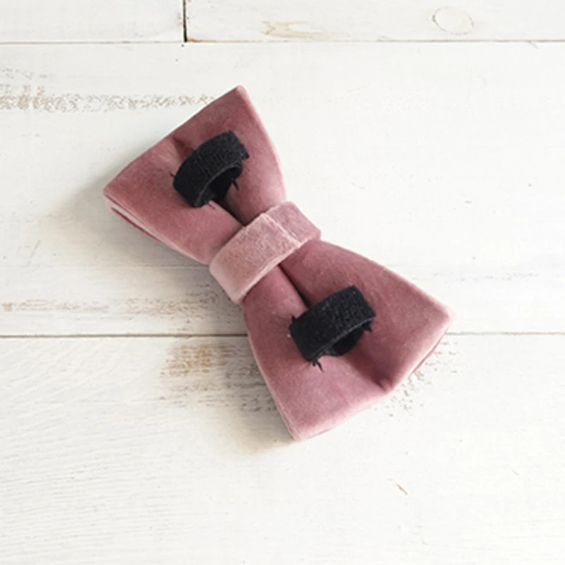 Collar personalizado con nombre grabado para perro, conjunto de correa para perros pequeños, medianos y grandes, corbata de lazo de terciopelo grueso para mascotas - imagen 4