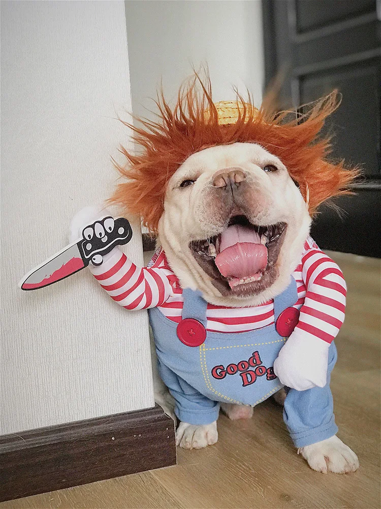 Ropa de Halloween para perros, ropa de Cosplay de Navidad, disfraces divertidos de Navidad para perros, ropa de fiesta para Festival, traje de Navidad para perros - imagen 5