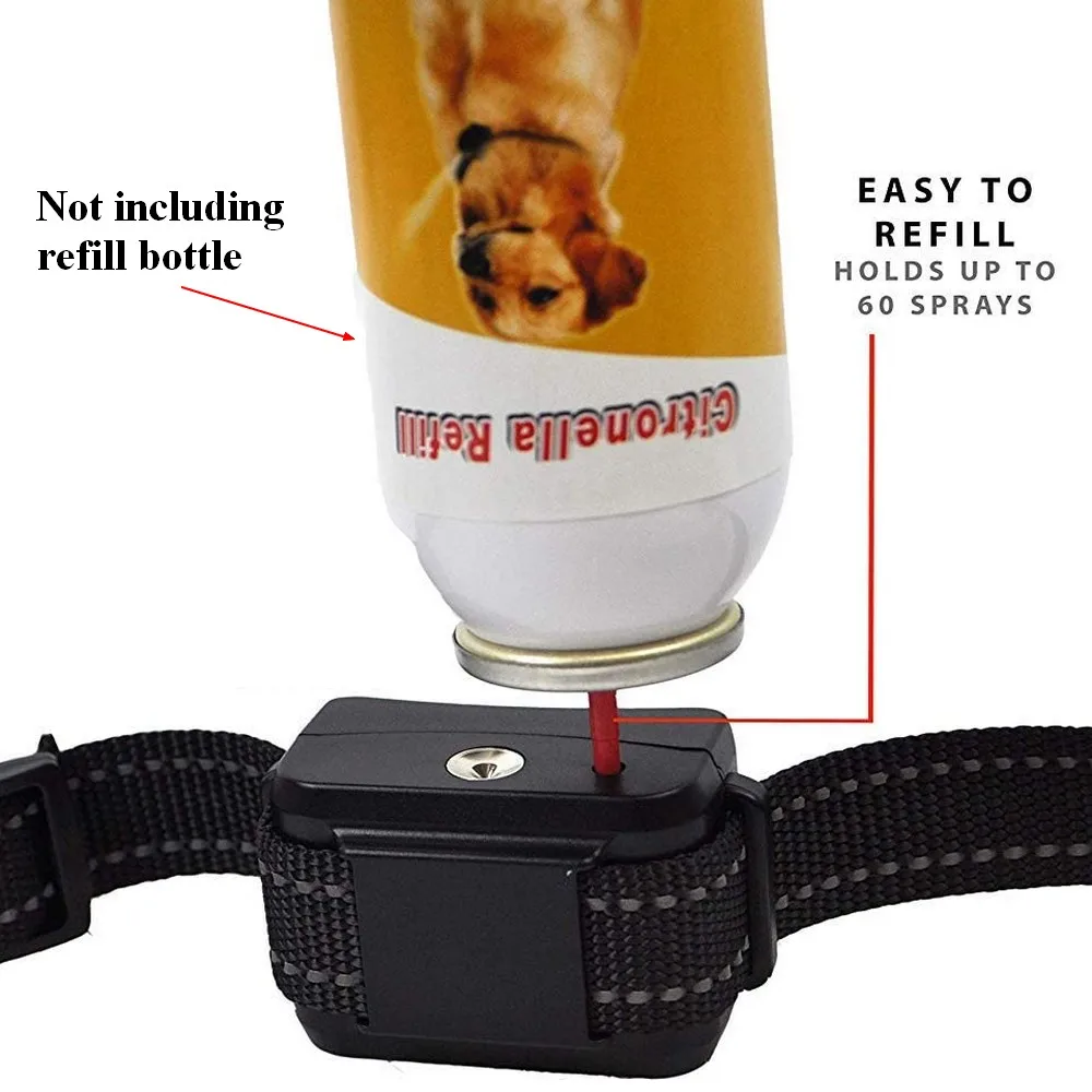 Collar de entrenamiento en aerosol para perros y mascotas, Collar antiladridos resistente al agua recargable, sin golpes, entrenamiento para detener la corteza humana, sin botella pulverizadora - imagen 2