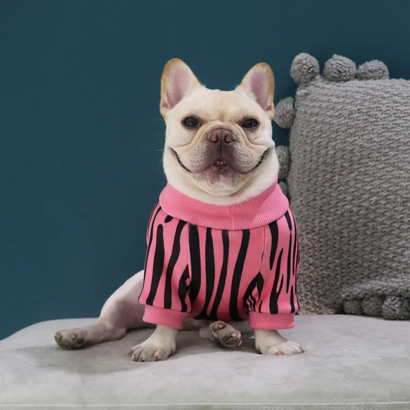 Ropa cálida de invierno para mascotas, sudaderas con capucha para Bulldogs franceses, abrigo de algodón para perros, chaqueta para perros pequeños, Pug - imagen 3