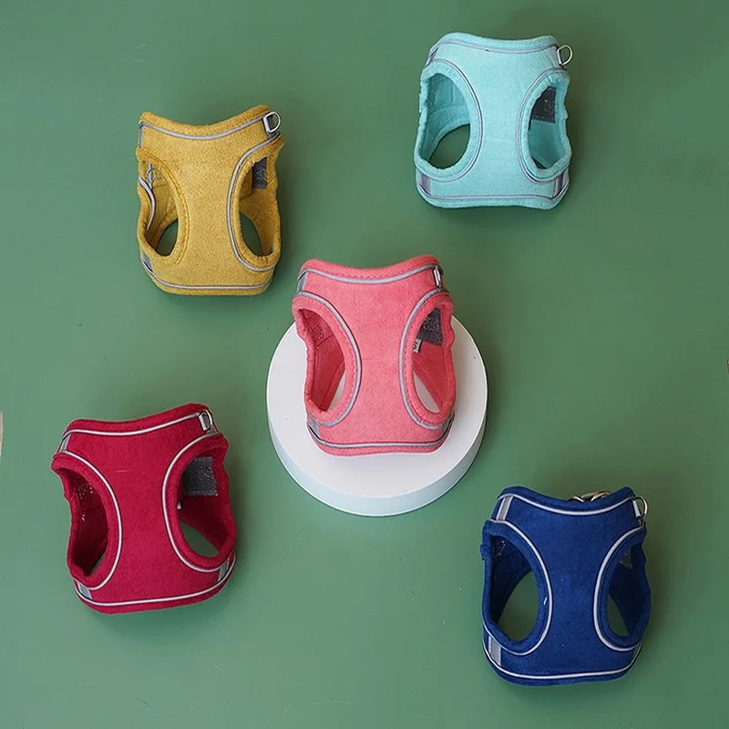 Arnés para perros y gatos con correa para caminar, Collar ajustable para cachorros y gatitos, arnés suave de moda para perros pequeños y medianos, gatos, Chihuahua - imagen 3