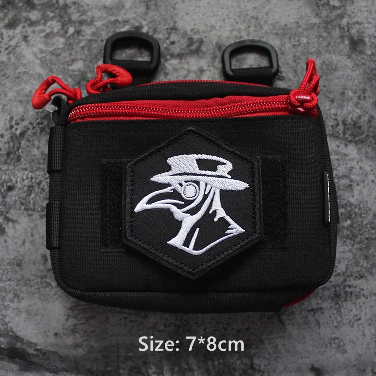 Parche bordado de médico de la peste, parches bordados tácticos militares decorativos médicos Steampunk hexagonales de pico Schnabel - imagen 4