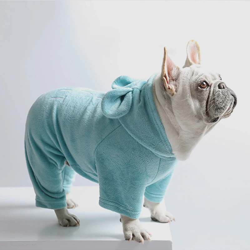 Ropa de invierno para perros, sudaderas con capucha cálidas para cachorros, Bulldog Francés, Chihuahua, Pug, Mono para mascotas, Disfraces para perros pequeños y medianos - imagen 2