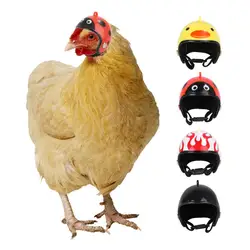 Casco protector anti picaje para gallinas y pollos