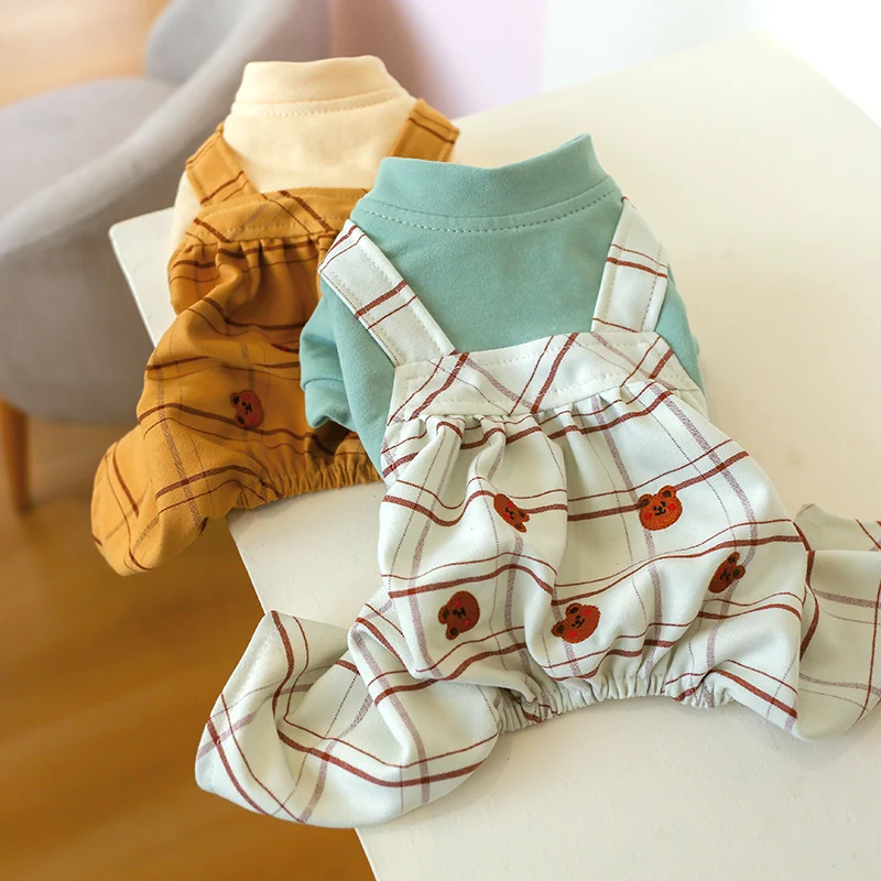 Lindo cachorro gato perro pijama mono ropa invierno cálido disfraz para mascotas para perros pequeños Chihuahua monos malalteses roupa de cachorro - imagen 3