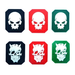 Parche calavera fluorescente para collar de gato – PVC táctico