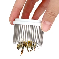 Jaula abeja reina de acero inoxidable con tapa de captura