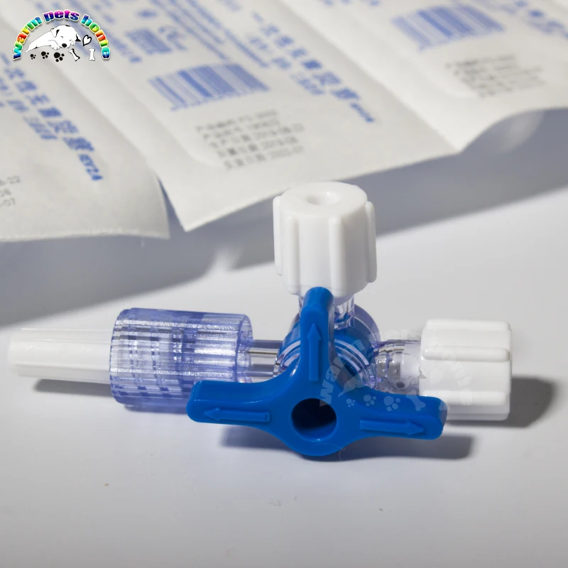 Polla de parada desechable de tres vías para Hospital Clínico, adaptador de bloqueo Luer, tubo de extensión de conector en T flexible de 3 vías