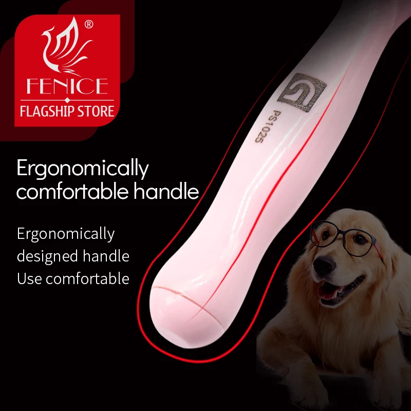 Fenice-peine para masaje de pelo de mascotas, cepillo de nudo abierto, herramienta de limpieza, aguja de peine de acero inoxidable para perro y gato - imagen 5