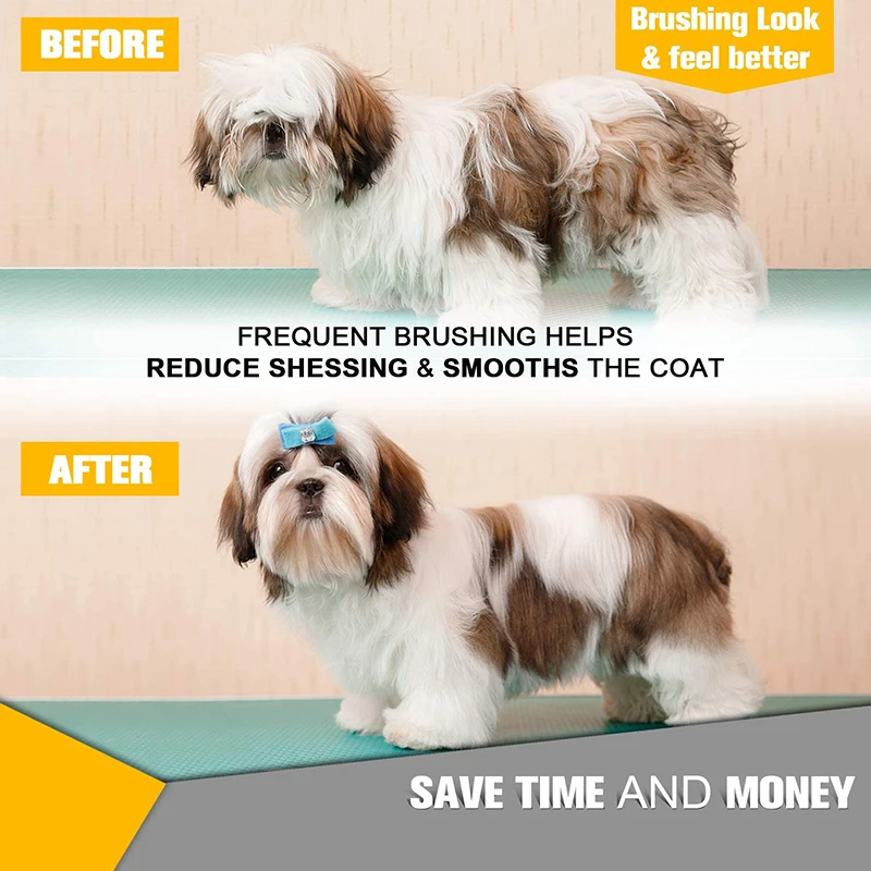 Benepaw-cepillo profesional para perros, peine rebanador para masajes de partículas, antideslizante, ergonómico, elimina enredos, caspa, pelo suelto - imagen 5