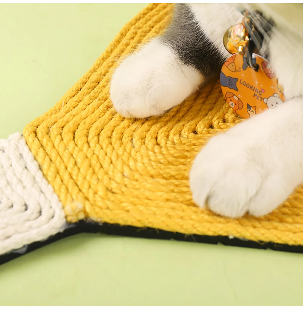 Rascador de sisal para gatos visto desde diferentes ángulos