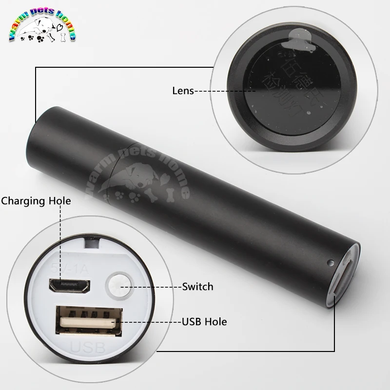 Wood Lamp Fungus Test Lamp Light Skin Ultraviolet Light Cat dog Moss Tinea Light UV Flashlights Pets Urine and Stains Detector - imagen 4