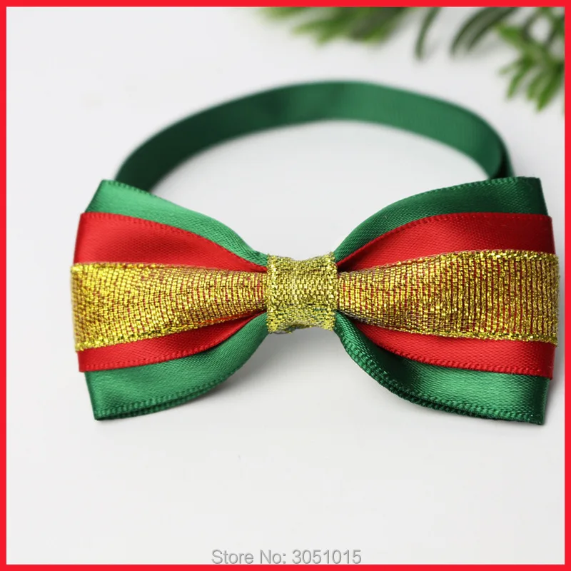 Pajarita de Feliz Navidad para mascotas, calcomanías decorativas para el hogar, lazos para perros, accesorios de aseo para mascotas, collar para cachorros y gatos, Año Nuevo - imagen 3