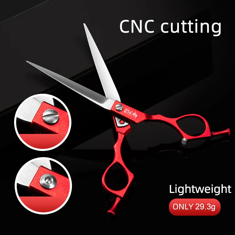 Juego de tijeras profesionales para el cuidado de mascotas, origen de Taiwán, corte fino de esteticista dividido azul recto para el hogar, 6,25' y 6,75' - imagen 5