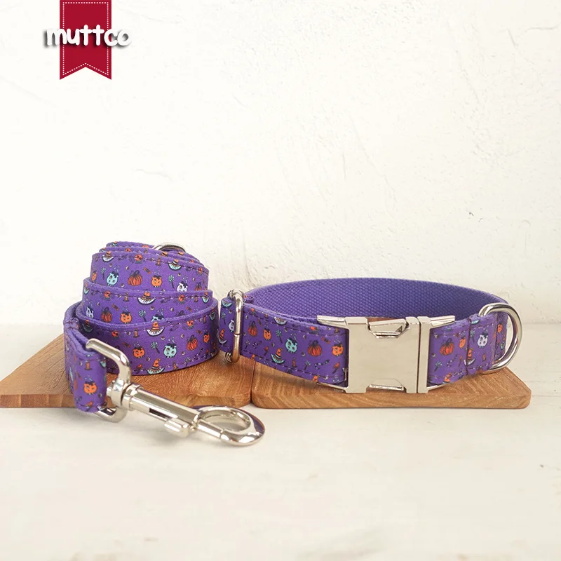 MUTTCO Collar de perro grabado entrenamiento para caminar correa de perro nombre de perro personalizado THE HELLOWWEEN NIGHT entrenamiento de seguridad UDC091 - imagen 5
