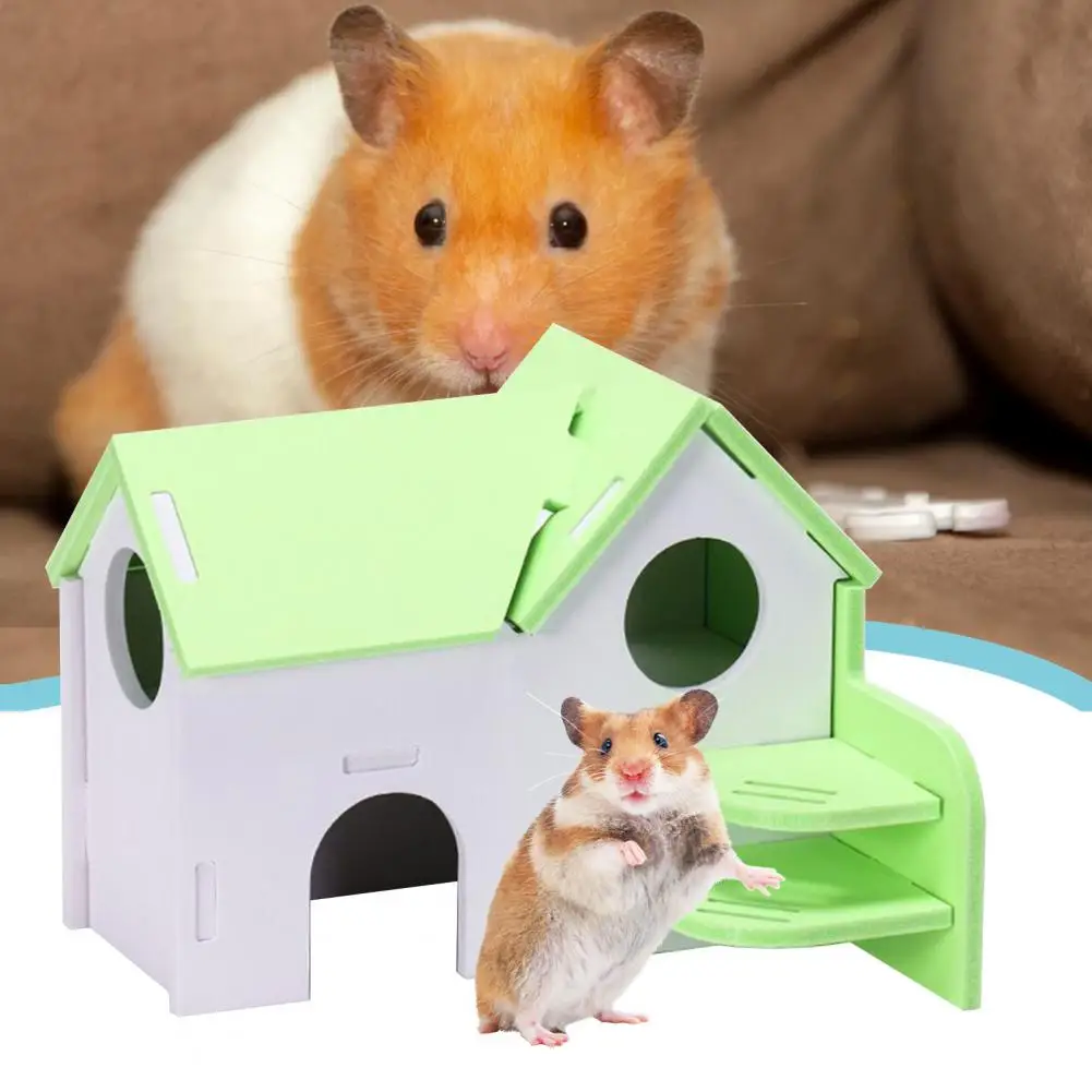 Casa para mascotas pequeñas, bricolaje, erizo, Hamster, Villa, cabaña de estar, Hamster, Villa decorativa - imagen 5