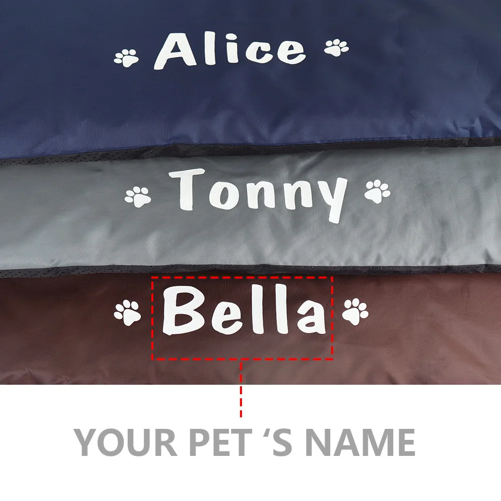 Cama para perro personalizada, sofá cama para dormir para perros, esteras personalizadas para cachorros, cojín para mascotas con nombre impreso para perros pequeños, medianos y grandes y gatos - imagen 4