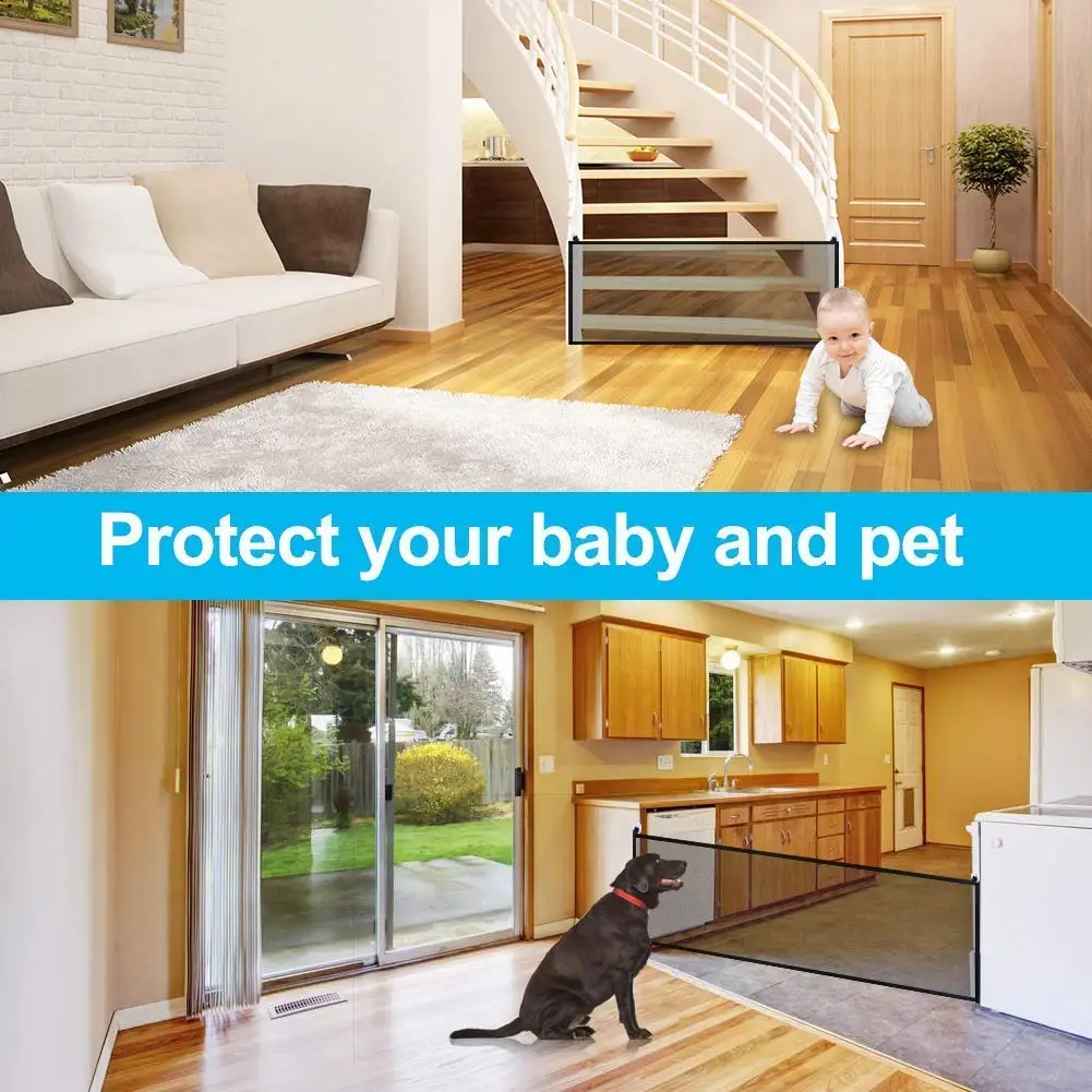 Pretty & Better-puerta mágica para perros, valla de malla ingeniosa para interiores y exteriores, seguridad para mascotas, cierre de seguridad, envío directo - imagen 3