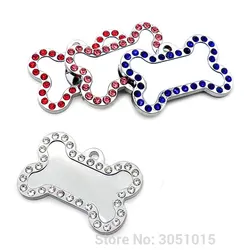 Placas identificativas con diamantes para perros - Etiquetas personalizadas