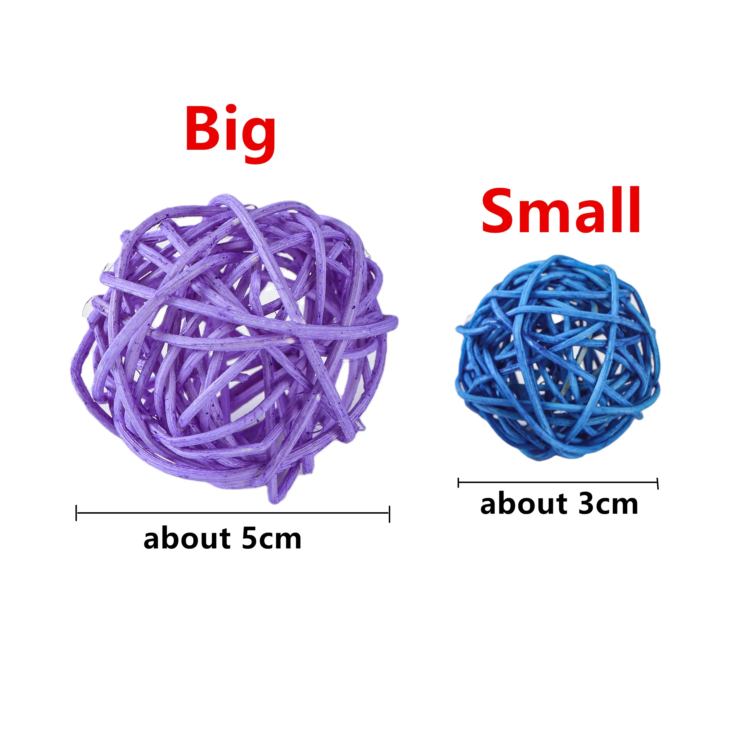 Juguetes de aves para mascotas, juguetes para masticar, pelota de ratán para pájaros, juguete para loro, periquito, periquito, cacatúa, juguetes para masticar, juguetes para jaulas de loros, 5 uds. - imagen 2