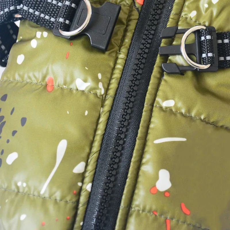 Ropa de invierno para perros pequeños, chaqueta de lana cálida para perros, abrigo impermeable para mascotas con arnés, ropa para Chihuahua, disfraz de Yorkshire - imagen 5