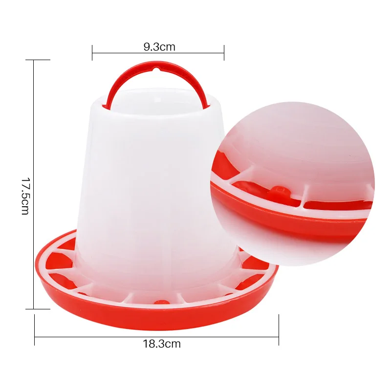 Cubo bebedero de plástico automático para pollos, bebedero para aves de corral, herramientas de alimentación, equipos, 750ML, 1 ud. - imagen 3