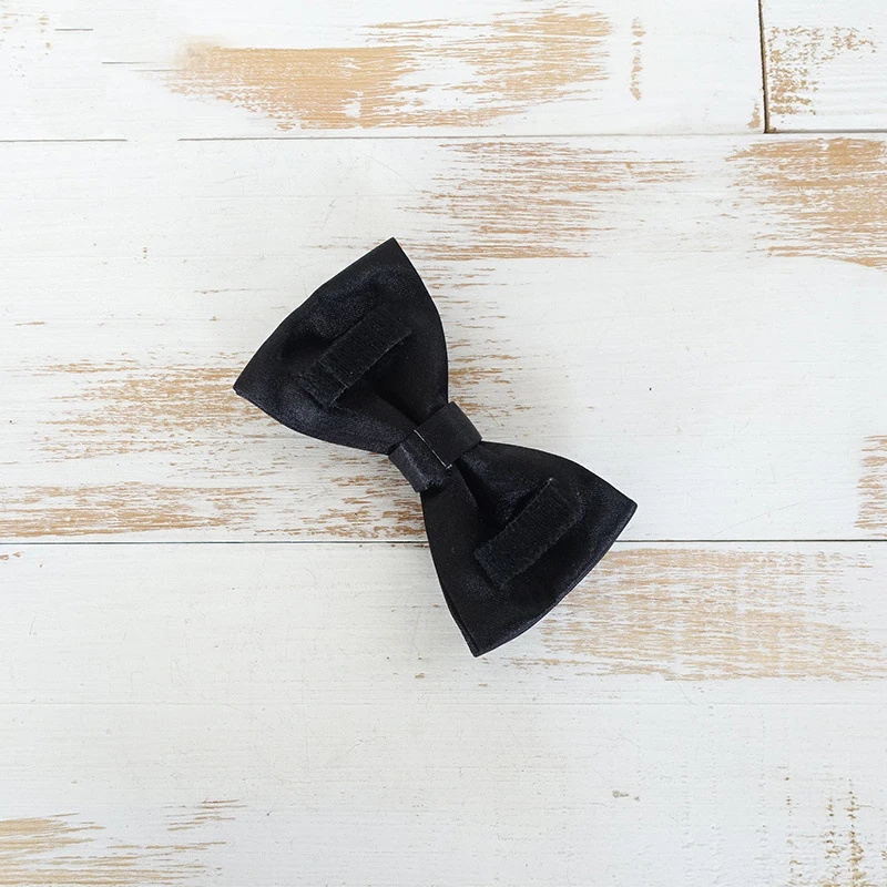 Shinny-pajarita de terciopelo negro para perro, accesorio para Collar para mascotas, suministros para cachorros y gatos, herramientas de aseo para perros, pajaritas decorativas desmontables - imagen 3