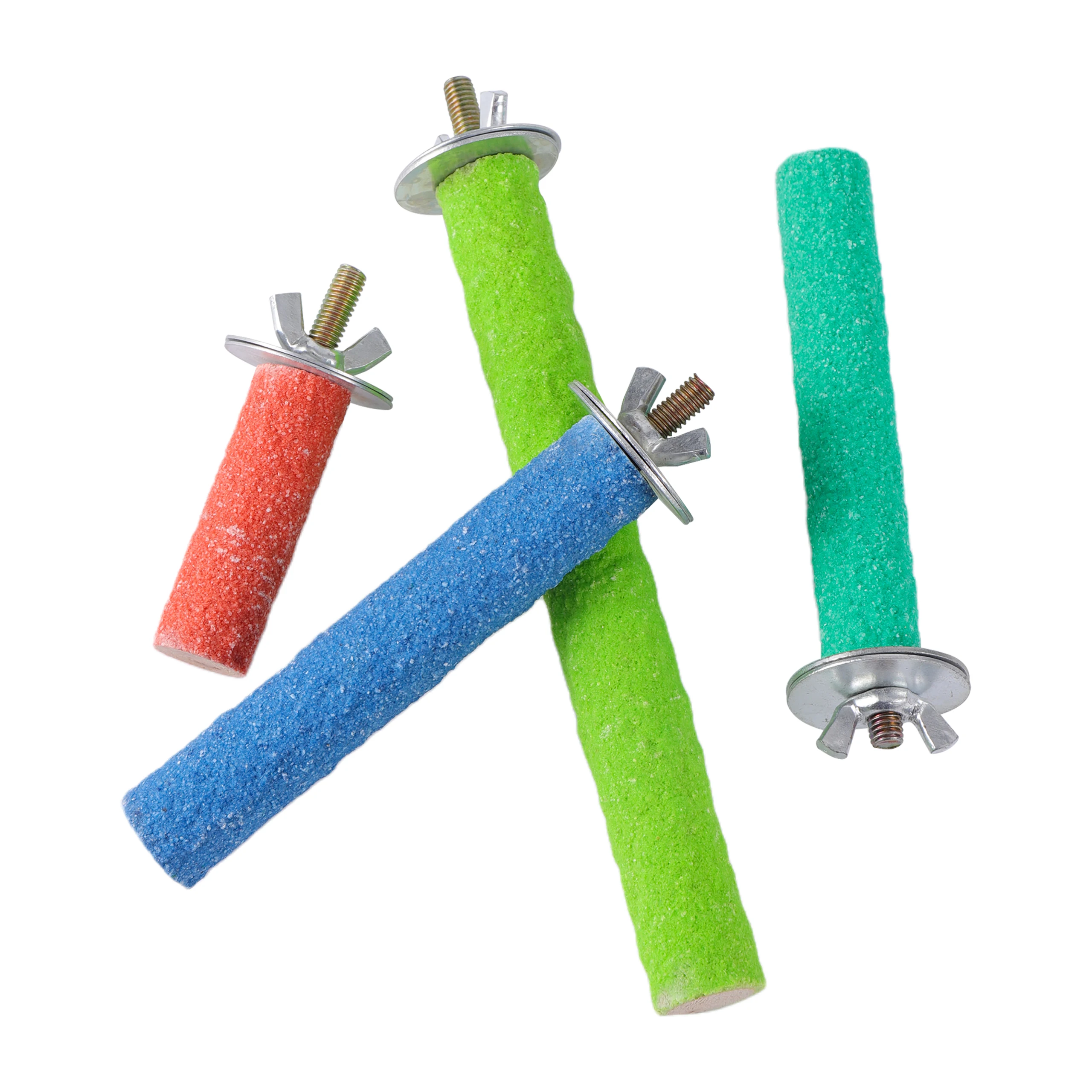 Palo de pie de loro colorido, garra de pájaro no tóxica, respetuoso con el medio ambiente, creativo, reutilizable, duradero, divertido, decoración de jaula portátil - imagen 5