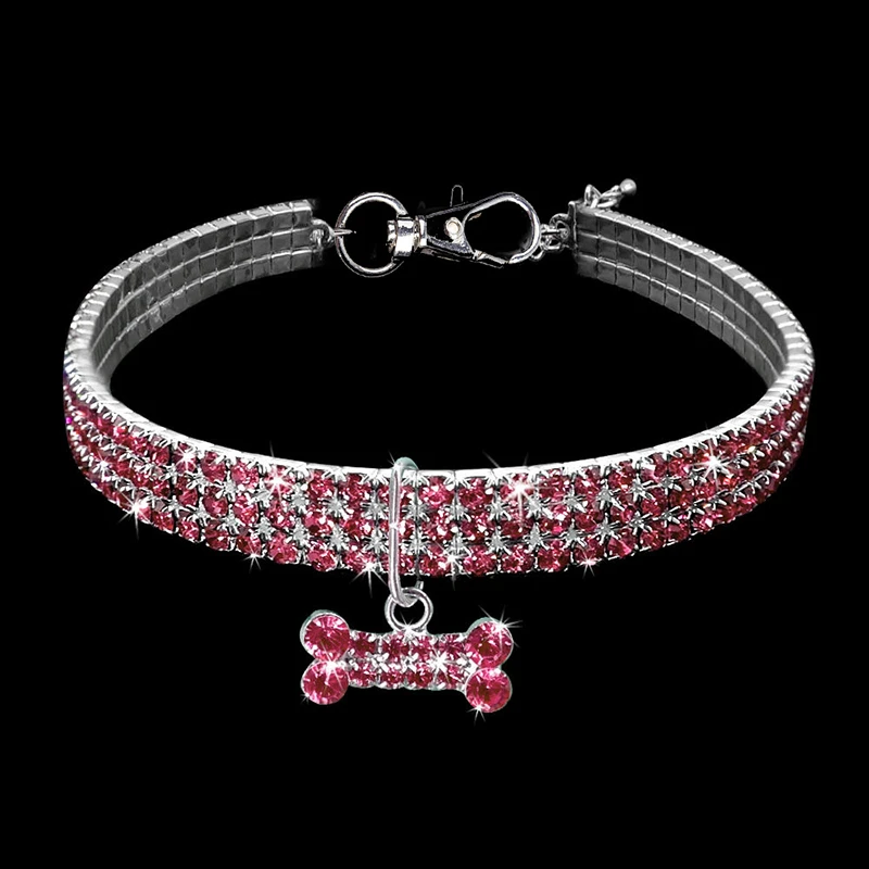 Benepaw-Collar de perro con diamantes de imitación ajustables, colgante de hueso para Chihuahua, gato, Navidad, pequeño, mediano, grande, cachorro - imagen 3