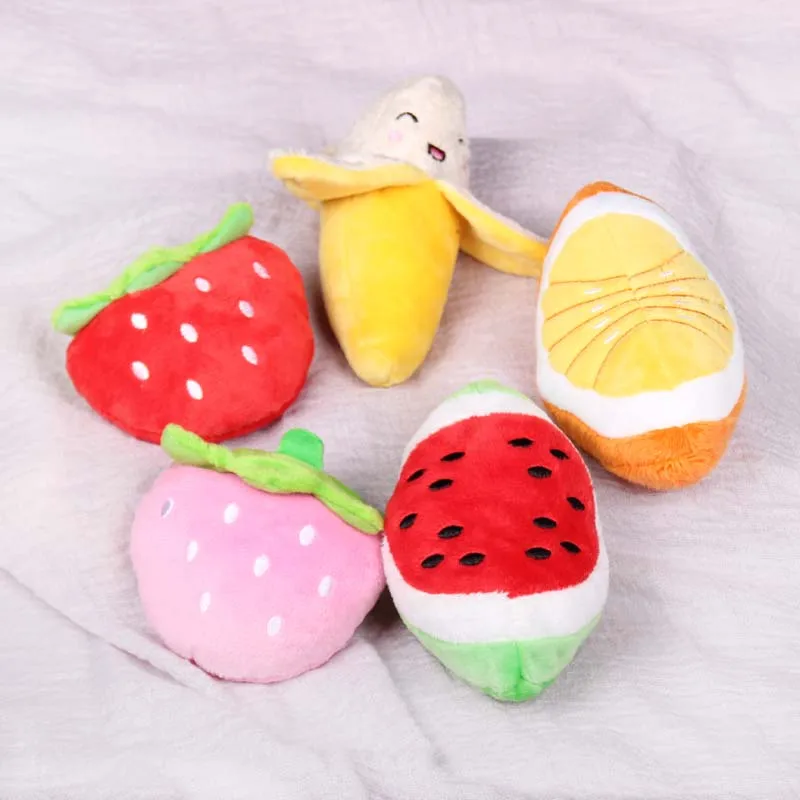 Juguete de felpa para perro, juguete antimordeduras y limpio para adiestramiento de cachorros, suave, fruta y verdura, suministros para mascotas, menta para gato, novedad - imagen 4