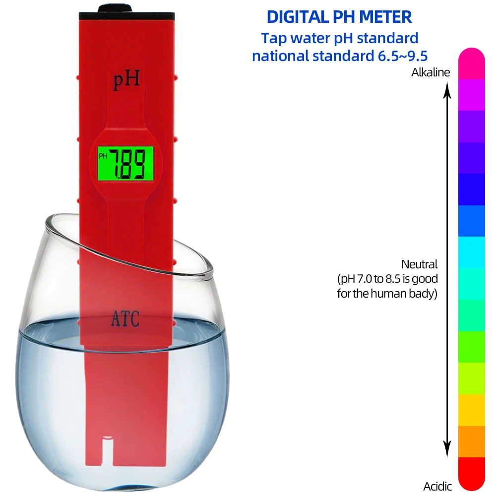 Medidor de PH portátil, retroiluminación de alta precisión, Probador de Calidad del Agua, prueba de PH, bolígrafo de bolsillo, Detector de agua para piscina de agua potable - imagen 4