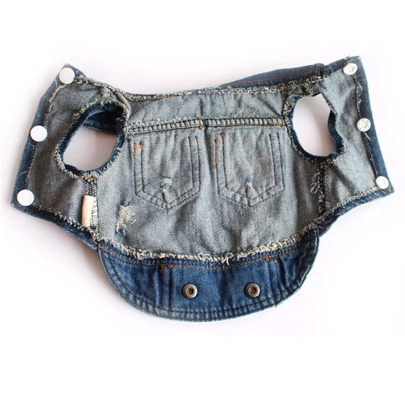 Chaqueta vaquera elegante para perros pequeños y medianos, chaleco vaquero con solapa, abrigo, ropa para perros de primavera y otoño para Chihuahua, Bulldog, Dachshund