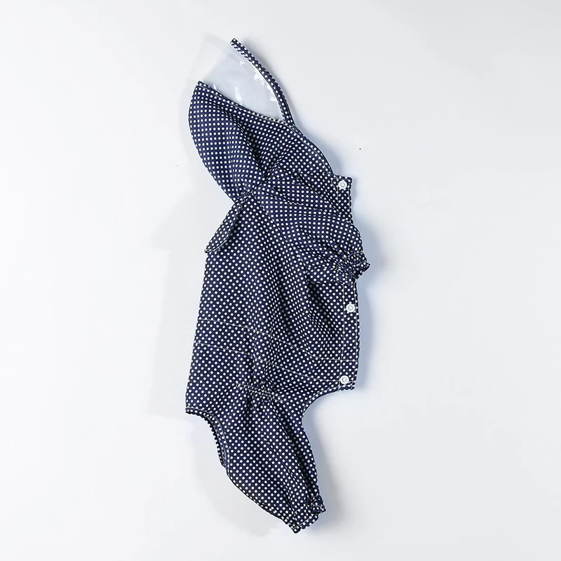 Mono impermeable para mascotas, peto para perros pequeños y medianos, chubasquero para cachorros, gatos y perros, ropa de Macotas con estampado de lunares, abrigo de lluvia de Pomerania - imagen 5