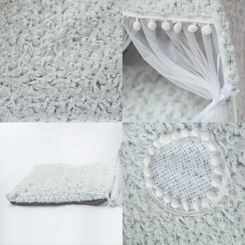 Cama plegable para gatos de princesa dulce, tienda para gatos, casa para perros, camas tipo cesta para perros y gatitos, casas para gatos bonitas, cojín para el hogar, perrera para mascotas, productos - imagen 5