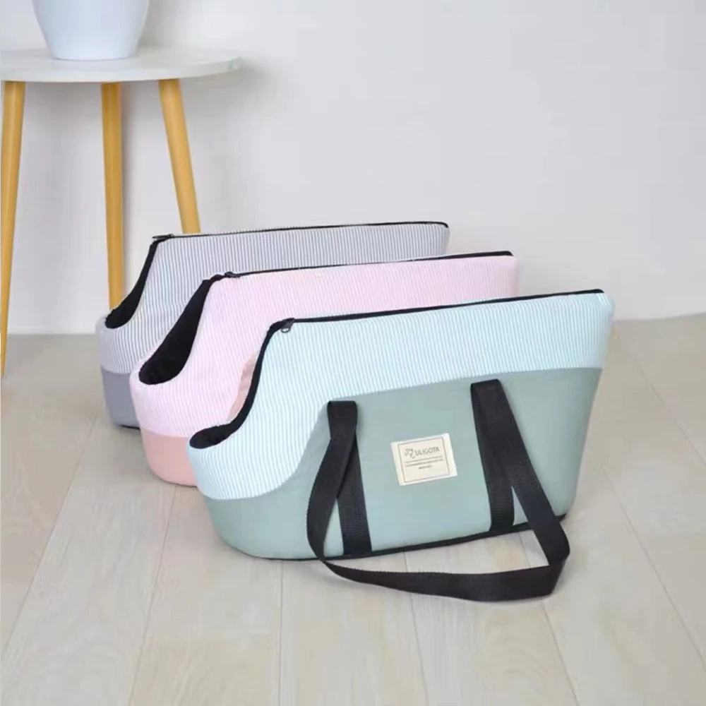 Bolsa transpirable para mascotas para perros y gatos pequeños, bandolera de viaje al aire libre, mochila ventilada, bolso plegable suave de un solo hombro - imagen 3