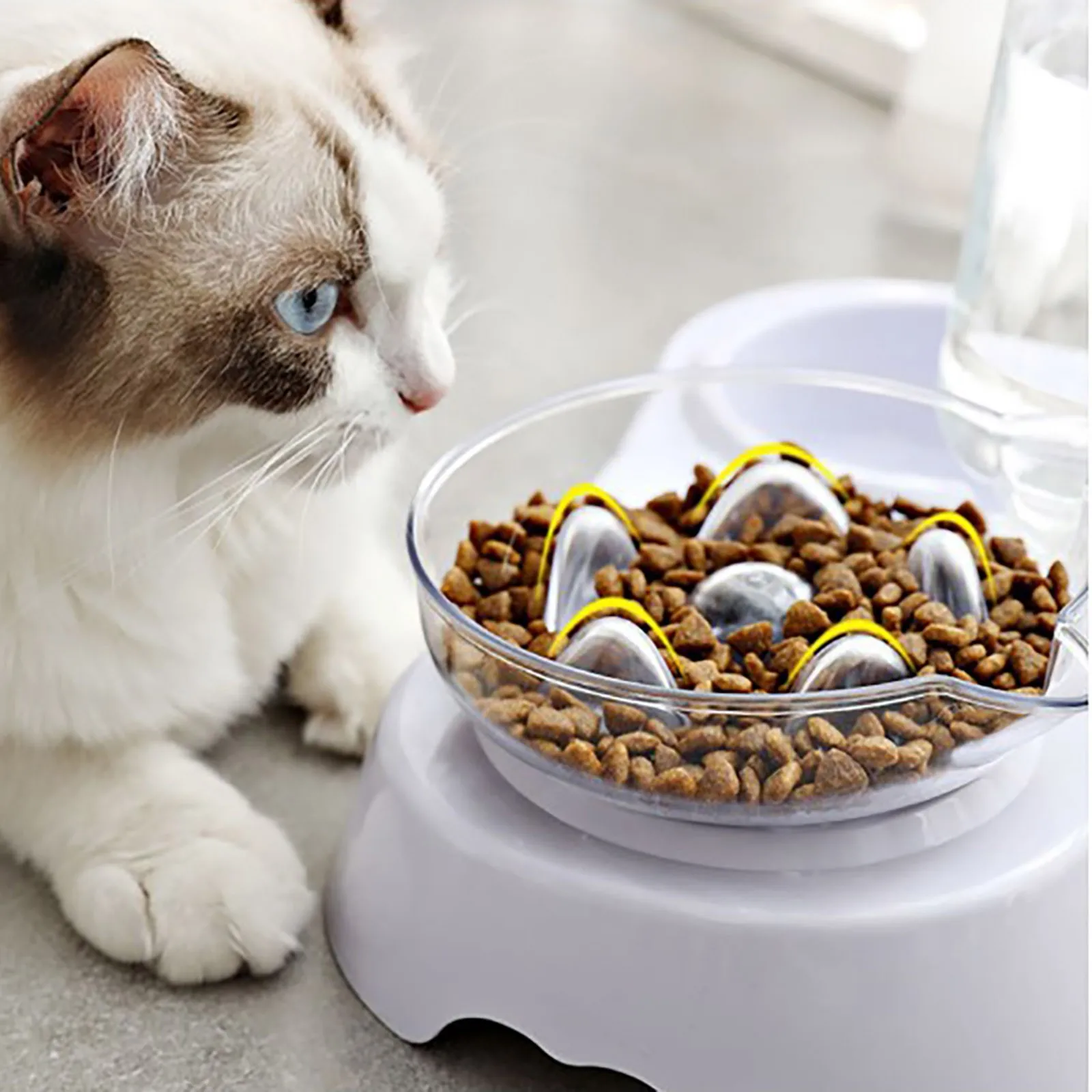 Juego de cuencos y soporte para mascotas, cuencos de alimentación para gatos y perros pequeños, vajilla para Alimentación de Mascotas, alimentadores de viaje para perros y gatos - imagen 3