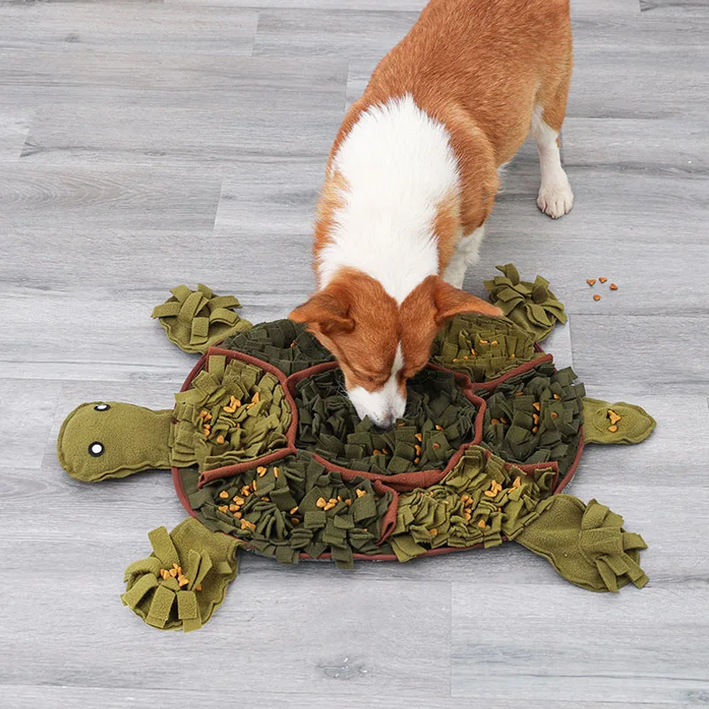 Estera para snuffle para perros con forma de tortuga, almohadilla de alimentación lenta para mascotas, estera para olfatear, juguetes de entrenamiento para perros, juguetes antiestrés para lanzar mascotas, regalo para perros - imagen 4
