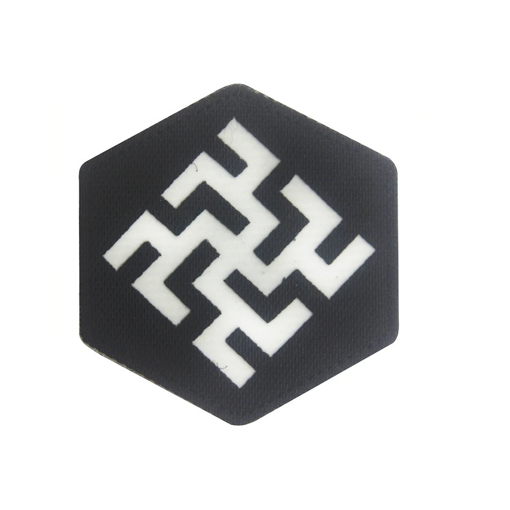 Parche de brazalete bordado Vikingo, insignia que brilla en la oscuridad, hoja decorativa militar, aplique de costura de nieve, parches tácticos - imagen 4