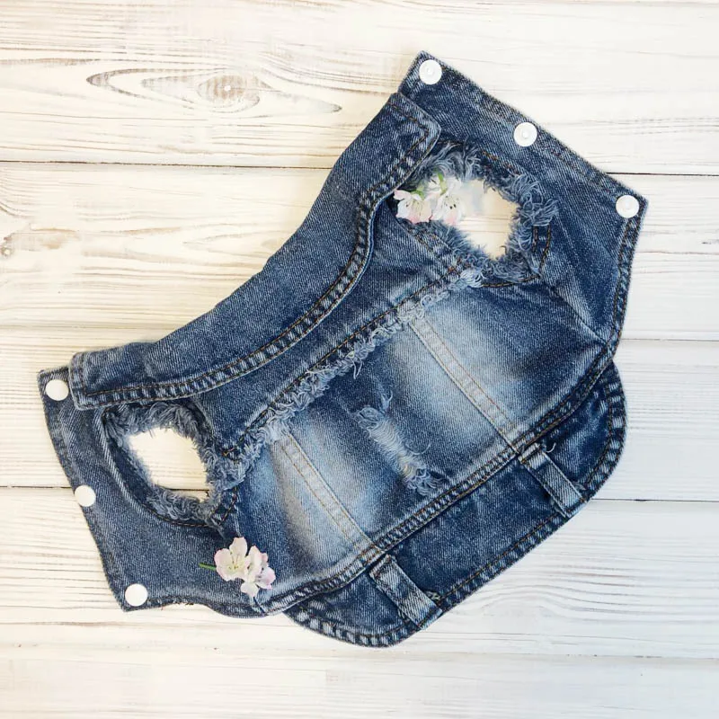 Ropa de gato esfinge para gatos pequeños, medianos y grandes, chaqueta vaquera para gatos lavada oscura, abrigo vaquero para primavera y otoño, disfraz para gatos, ropa para mascotas - imagen 2