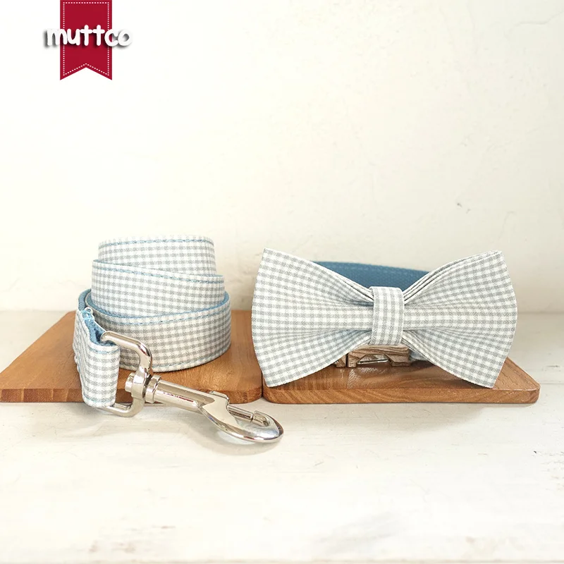 MUTTCO vende al por menor collar de estilo británico collar de perro THE AEGEAN SEA 5 tamaños UDC022