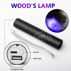 Lámpara Wood UV para gatos y perros – Detección de hongos y manchas