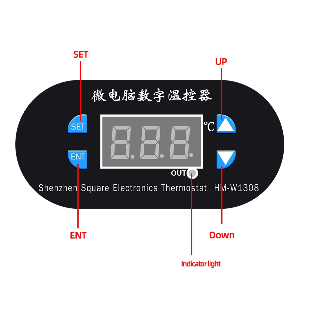 Controlador de temperatura Digital W1308, termostato de microordenador de 12V y 220V, Control de temperatura fría y calor, termostato electrónico con Sensor - imagen 3