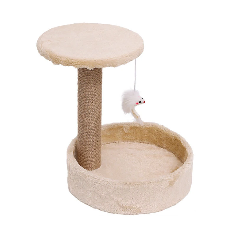 Poste rascador de madera para gatos, rascador para gatos, árbol trepador, muebles para casa, árbol trepador, Condo - imagen 3