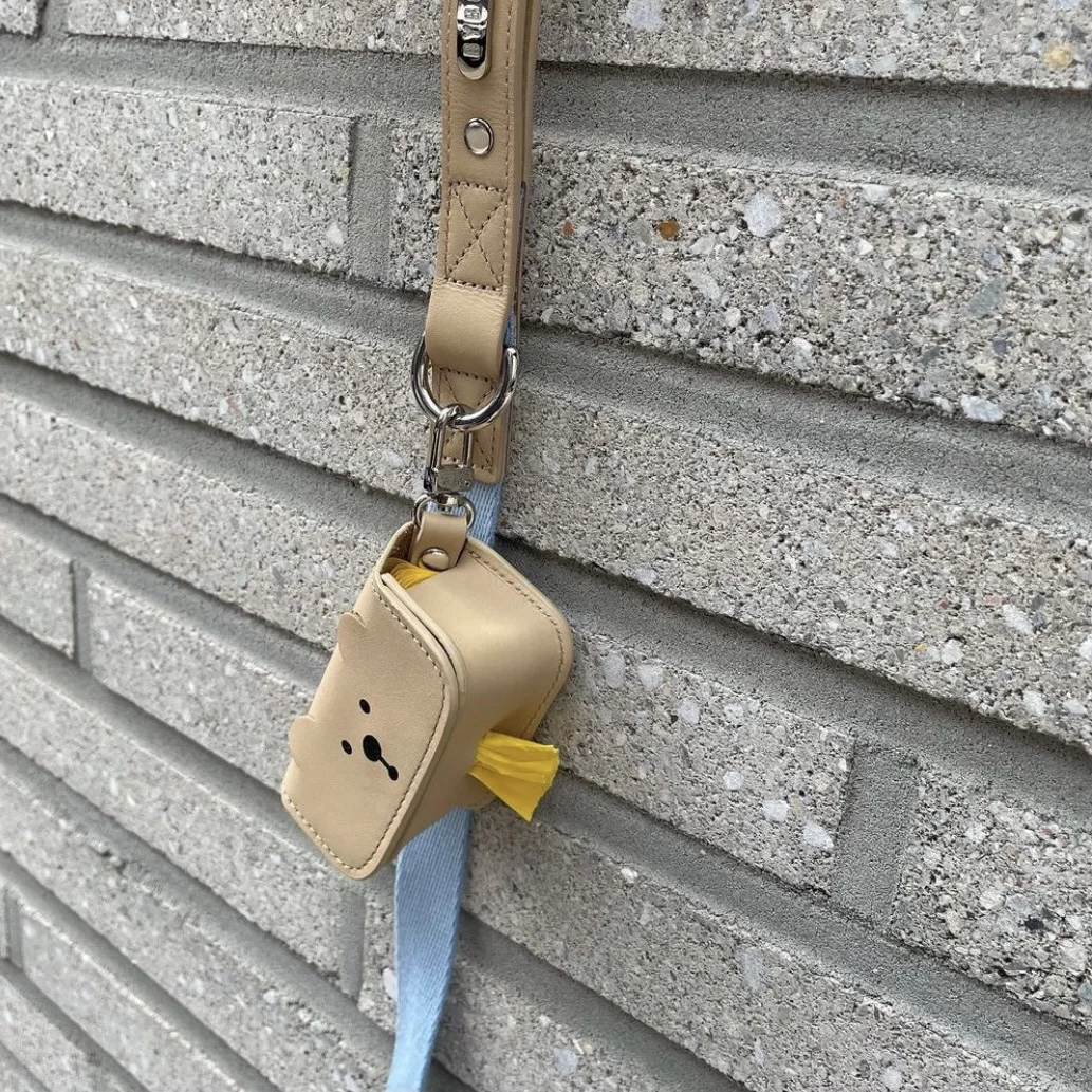 Bolsa de basura para caca de perro, dispositivo de almacenamiento de distribución, arnés de mochila para perro, piel de oso lindo, Ins, nuevo - imagen 2