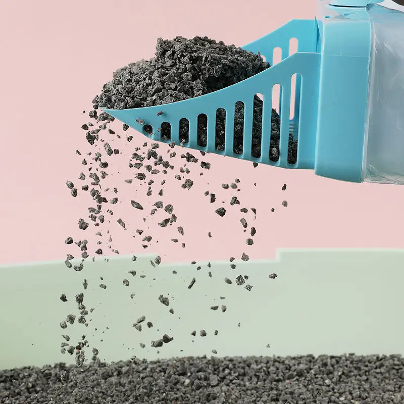 Herramientas de limpieza, suministros de Color, pala para gatos de gran capacidad, diseño hueco tallado, limpieza de patatas fritas, pala, cuchara para arena, filtro de arena - imagen 5