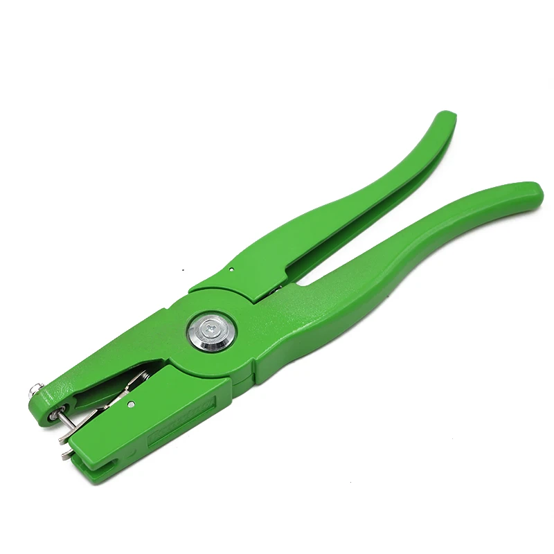 Alicates de etiqueta de oreja de Animal de ganado, pinzas de Espina de oreja de Metal verde, herramienta de identificación de vaca, oveja, conejo, Universal, 1 unidad - imagen 3