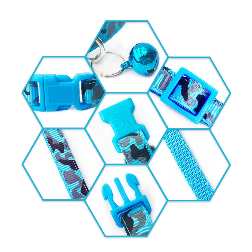 100 Uds. Collares al por mayor para Collar de gato con campana Collar ajustable Collar de gato cachorro gatito Dropshipping Collar de Gatos para mascotas Perro - imagen 4